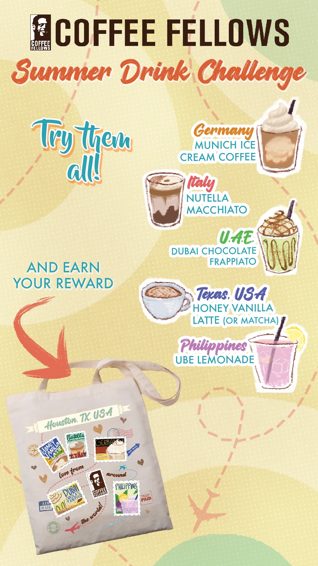 coffee fellows summer drinks promo