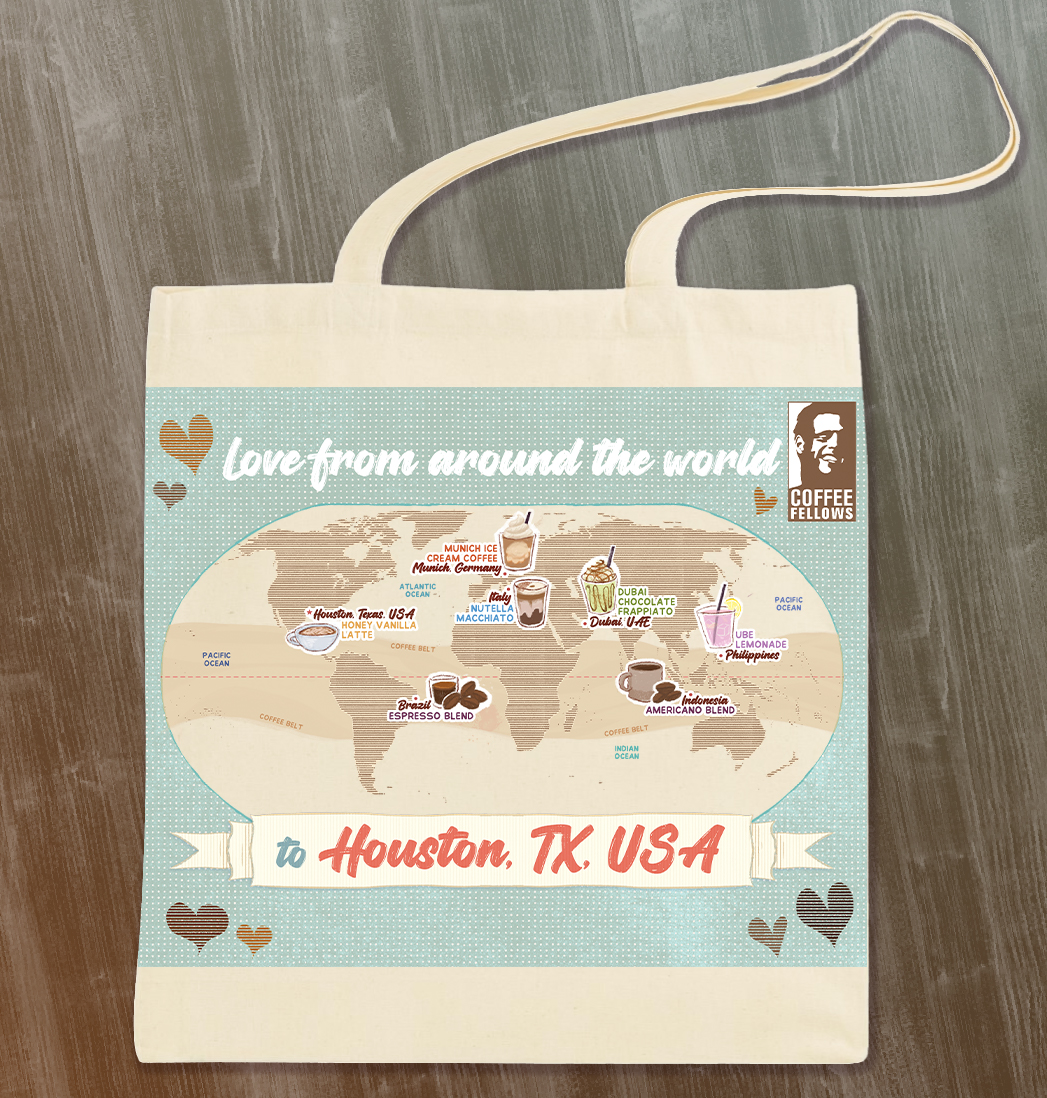 tote bag with map design