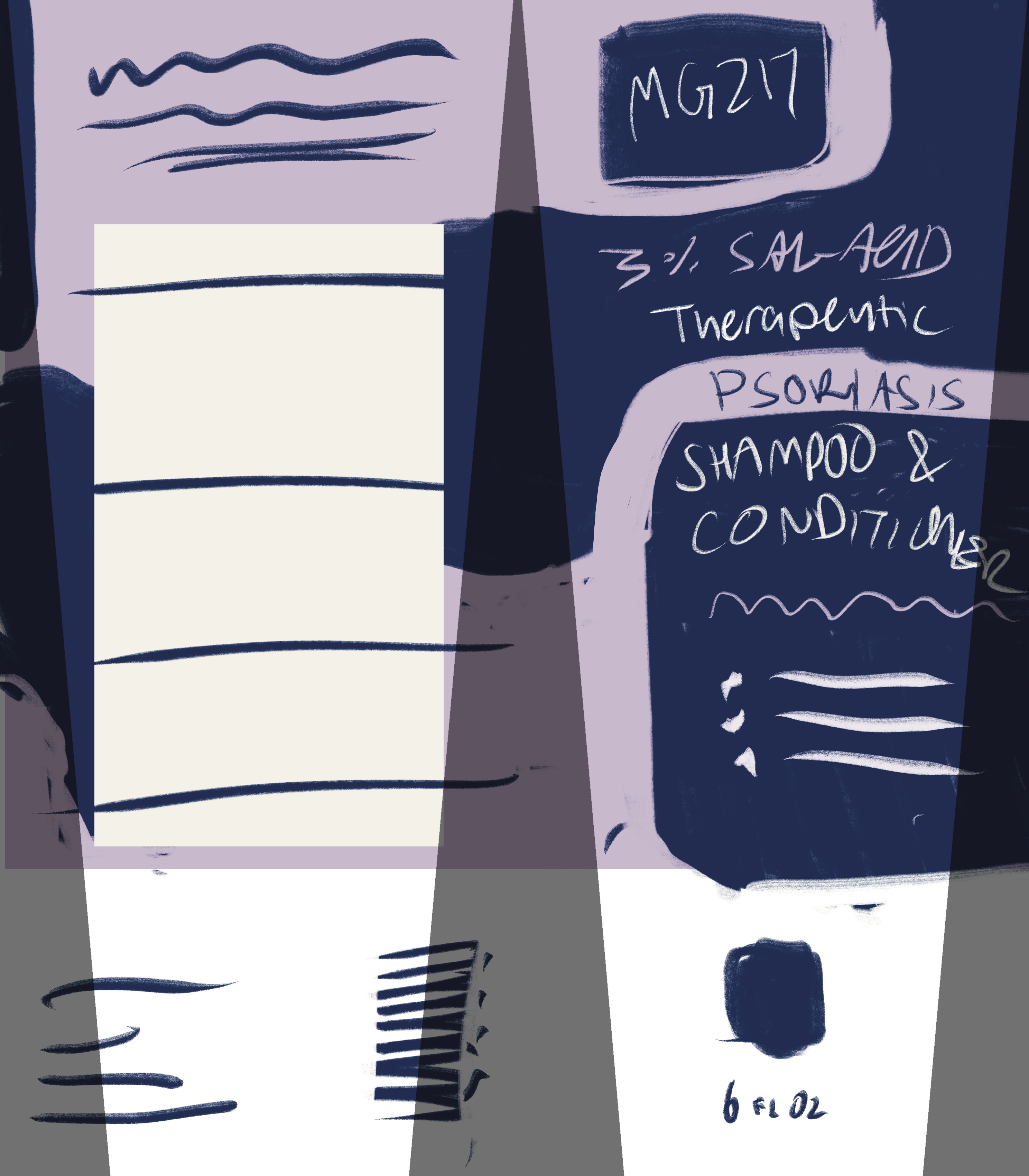 Sketch B - Psoriasis Shampoo Tube