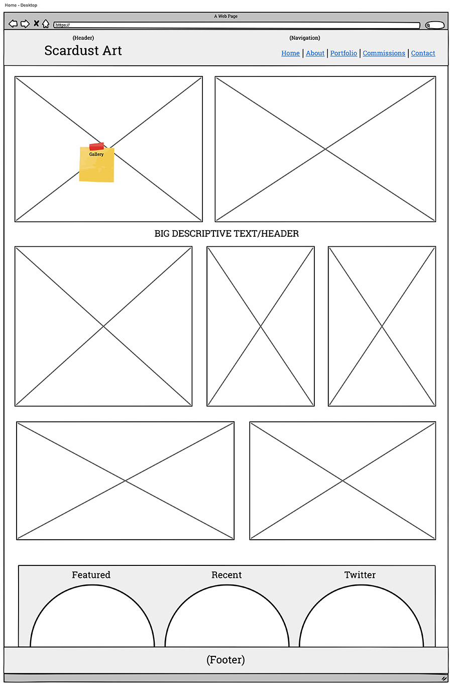 Home - Desktop (Wireframe)