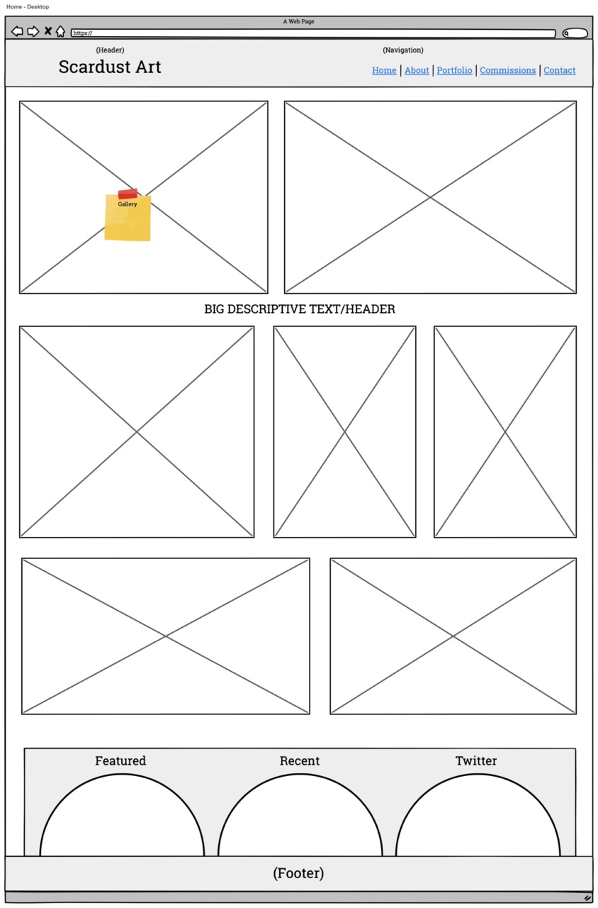 Home - Desktop (Wireframe)