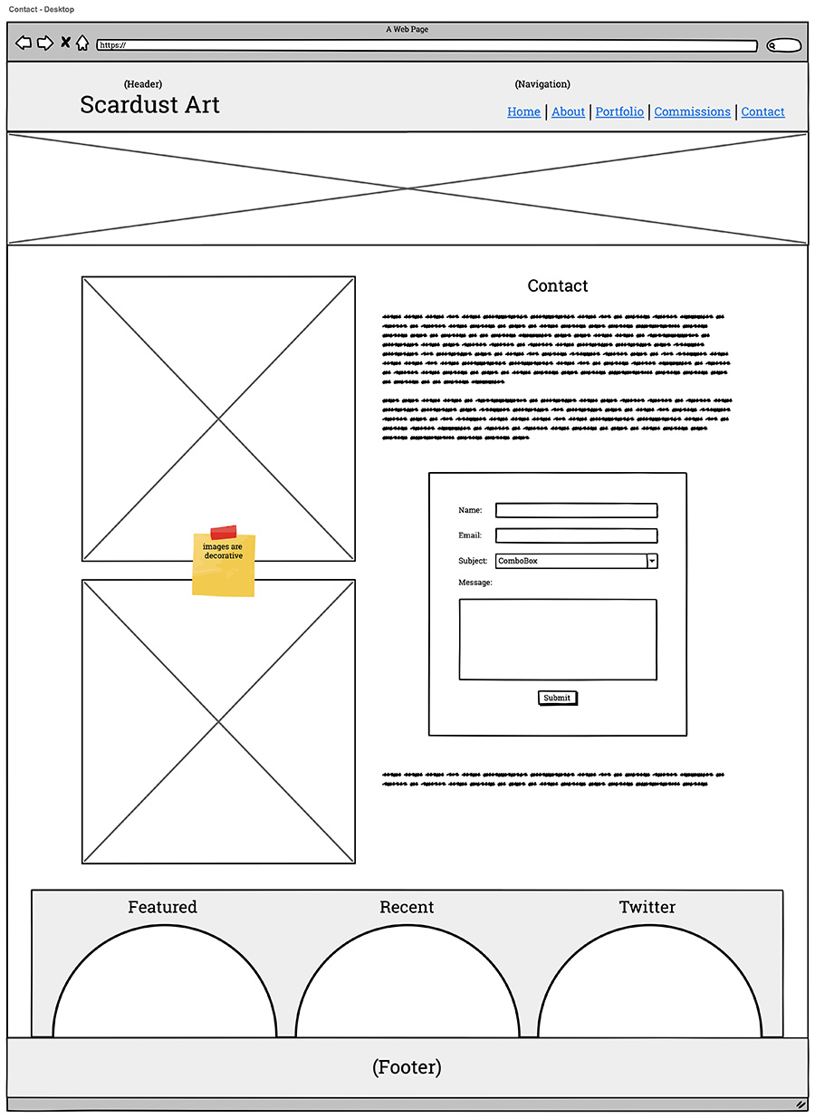 Contact - Desktop (Wireframe)