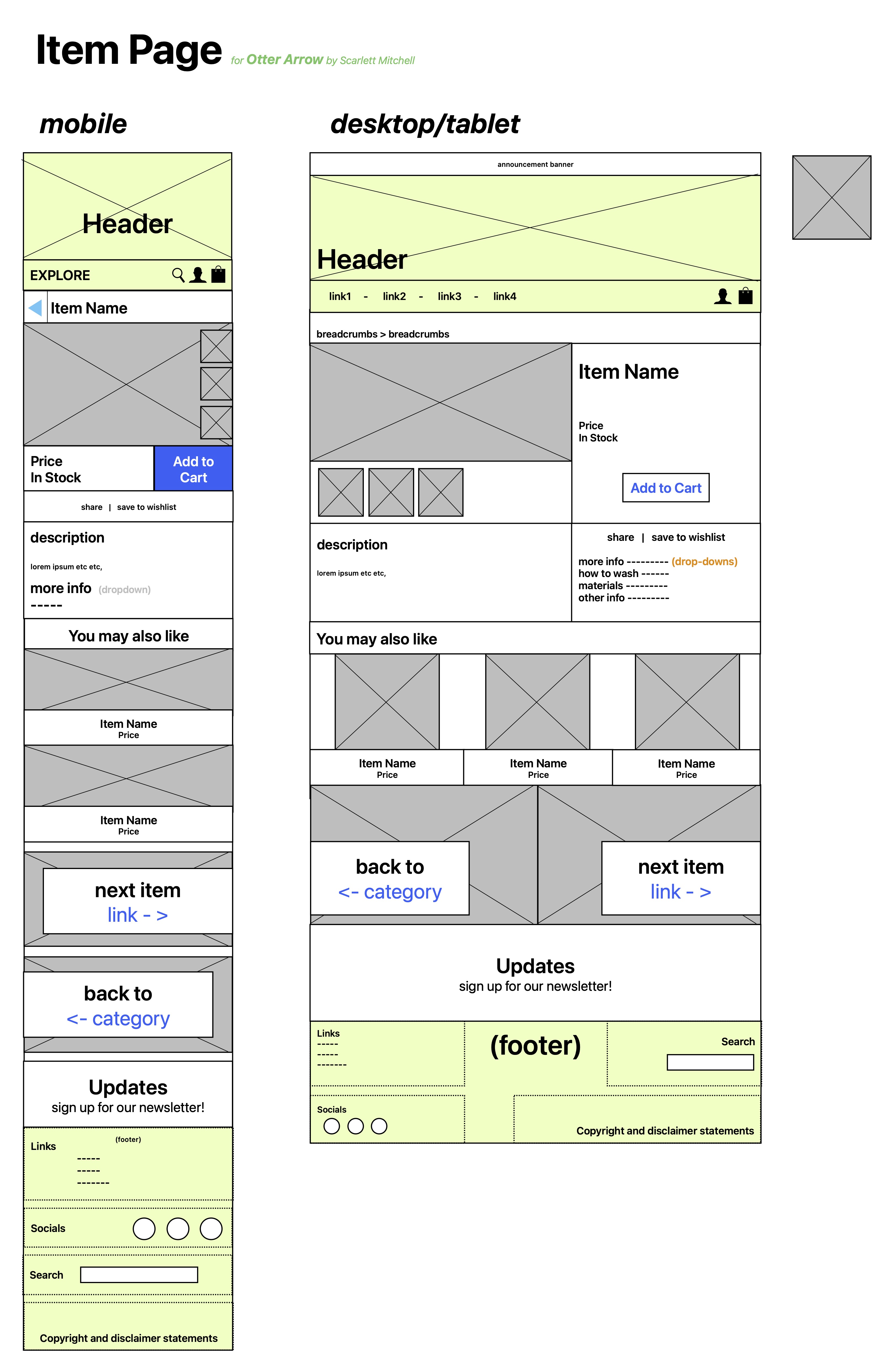 Item (wireframes)
