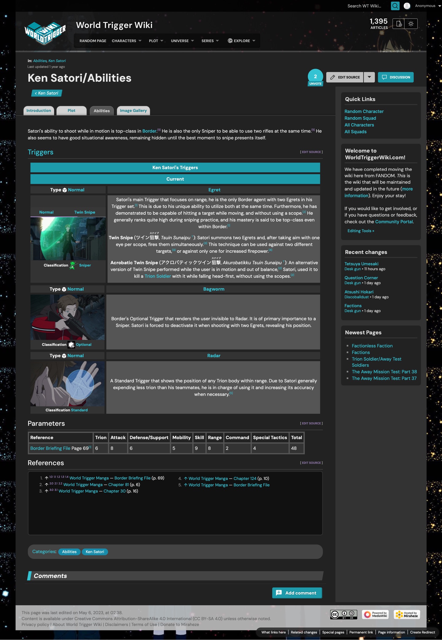 wt wiki home page dark mode