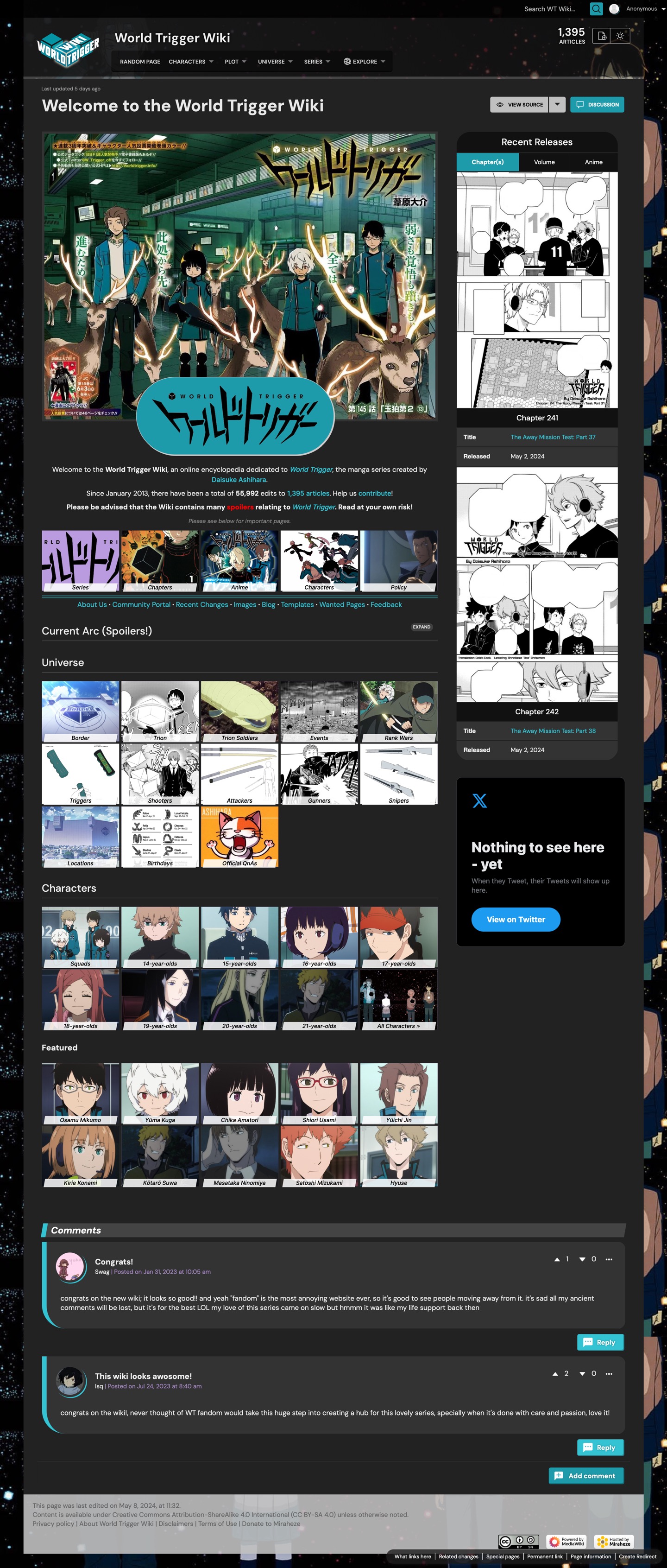 wt wiki home page dark mode